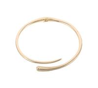 LRXIYODE Collier Ras du Cou Géométrique en Métal Doré Kc, Bijou Manchette Punk pour Femme, Ouverture à Ressort Ajustable, Style Minimaliste pour Fête et Usage Quotidien