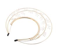 LRXIYODE Couronne de Déesse Grecque Or avec Fleurs et Perles Factices Diadème de Rayons de Soleil pour Cosplay Fête et Événements Spéciaux