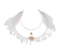 LRXIYODE Couronne de Tête Blanche pour Halloween Serre-tête Déesse Léger et Réutilisable Accessoire de Fête Polyvalent pour Costume et Cosplay