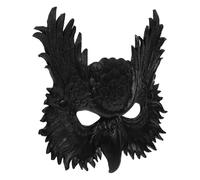 LRXIYODE d'Halloween à Bec d'Oiseau en Polyuréthane Noir Léger et de Hibou Ajustable pour Carnaval Bal Masqué et Cosplay