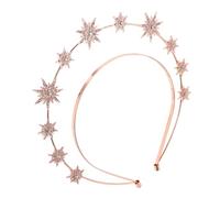 LRXIYODE Diadème à Six Pointes de Accessoire de Cheveux Élégant pour Femmes pour Séances Photo Couleur Rose Doré