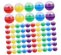 LRXIYODE Distributeur Automatique De Bonbons Rond Coloré Transparent 45 Mm, Contenants en Plastique Réutilisables, 120 Pièces, pour DIY, Fêtes Et Stockage De Friandises