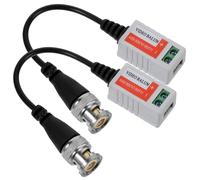 LRXIYODE Doubleur Vidéo sans Alimentation pour Caméra Surveillance Filaire Transmetteur Passif Interférence avec Trois Bobines Noir Transmission