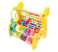 LRXIYODE Éducatif Bois pour Garçon Fille Giraffe Abacus Apprentissage Comptage Couleurs Surface Lisse Peinture à Base Deau Sûre Jeu Multifonctionnel pour Éveil Cognitif des Tout Petits