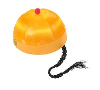LRXIYODE Emperor Hat For Lightweight King Headwear For Cosplay And Role Play Small Ancient Chinese Emperor Cap With Fake Ponytail