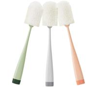 LRXIYODE Ensemble de 3 Brosses à Bouteille Cuisine Manche Long, Éponge en Plastique, Pratique Séchage et Nettoyage des Bouteilles et Mugs, pour Anniversaires