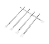 LRXIYODE Ensemble de 5 Pinceaux Liner pour Nail Art en Acier Inoxydable Stylos de Détail à Aiguilles Flexibles Pinceaux Fins pour Dessins Complexes pour Manucure Professionnelle et