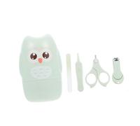 LRXIYODE Ensemble de Coupe-ongles Bébé Dessin Animé Hibou en Acier Inoxydable et Abs, Kit Manucure Sécurité pour Nourrisson, Lime à Ongles Incluse, pour Soins Quotidiens