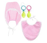 LRXIYODE Ensemble Déguisement Adulte Bébé Géant Chapeau-tétine Fantaisie Bleu et Bavoir Rouge Cosplay Original pour Fêtes, Halloween et Soirées à Thème