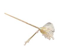 LRXIYODE Épingle à Cheveux Chinoise Vintage Fleur Tissu avec et Baguette Légère Décorative pour Femme Accessoire Cheveux Élégant pour Cosplay et Fête