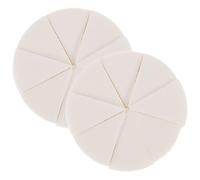 LRXIYODE Éponge à Maquillage Triangulaire en Latex Blanc Lot de 2 sets de Éponges Doubles Usages pour Fond de Teint et Poudre Applicateur Portable pour Visage pour Maquillage Précis et