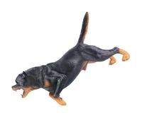 LRXIYODE Figurine Chien Rottweiler Réaliste pour Garçon Fille Modèle Animal Décoratif Ornement Adorable et Résistant pour Décoration Intérieure et Extérieure