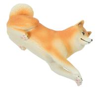 LRXIYODE Figurine Chien Shiba Inu Réaliste Plastique Stable Ornement de Bureau et Décoration Intérieure Modèle Animal Créatif pour Jardin Miniature et Tableaux