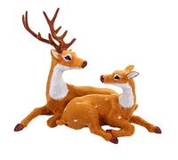 LRXIYODE Figurine Décorative Animal Réaliste Cerf à Queue Blanche pour Garçon Fille Éducatif et Décoration de Bureau pour Noël
