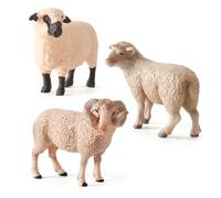 LRXIYODE Figurine Mouton Décorative Réaliste Matériau Sûr Modèle Animaux Ferme pour Garçon Fille et Maison Ornement Créatif Merino Style Éducatif Lifelike Sheep Model