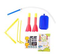 LRXIYODE Fusée Pneumatique pour Garçon Fille Lanceur Extérieur Jeu Créatif Dassemblage pour Garçons et Filles de Stable et Portable Rouge Orange