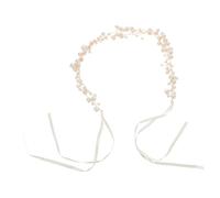 LRXIYODE Headband de Mariage Perles Élégantes Chaîne de Cheveux Légère Cuivre Doré Double Accessoire Cheveux Femmes pour Mariées et Fêtes
