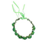 LRXIYODE Headband Vert avec Couronne de Fleurs Tissu pour Femmes Accessoire de Fête Saint Patrick Tête Élégant pour Événements et Célébrations