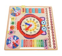 LRXIYODE Horloge Bois Hibou Éducative pour Garçon Fille Cognitif Pratique de Reconnaissance du Saisons Horloge Apprentissage pour Garçons et Filles Pédagogique pour Enseignement des