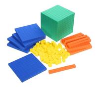 LRXIYODE Jeu de Cubes Mathématiques en Plastique Coloré Eva, Modèle Décimal 3 Niveaux pour École Primaire, Blocs Éducatifs d'apprentissage des Mathématiques, Matériel de Manipulation