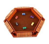 LRXIYODE Jeu de Plateau Shut The Box Classique Faces Mathématique Facile à Utiliser pour Famille et Réunions et Multifonction