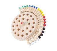 LRXIYODE Jeu Échecs Bois Éducatif pour Garçon Fille Entraînement Mémoire et Reconnaissance des Couleurs Développement Concentration et Sécurité sans Bords Tranchants pour Préscolaire et