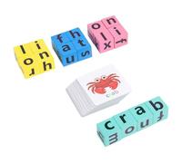LRXIYODE Jeu Éducatif Lettres Bois pour Garçon Fille Puzzle Orthographe Mots Anglais Dapprentissage Alphabet Sécurisé Stimule Cognition et Motricité Préscolaire et Interaction Parent Garçon