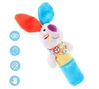 LRXIYODE Jouet de Préhension en Peluche pour Bébé Garçon Fille, Taille Petite, Interactif Son, Stimulant Coordination Œil-main, Jouet Éducatif D’éveil Bébé en Bleu Orange