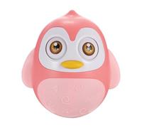 LRXIYODE Jouet pour Bébé à Bascule Pingouin Rose, Taille Adaptée, Jouet Oscillant Sensoriel pour Développement Moteur Et Coordination Main-œil, Jeu D’éveil Musical pour Nourrissons