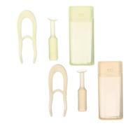 LRXIYODE Kit 2 Pièces pour Lentilles de Contact Souples Pince à Épiler Portable à Embout Souple et Applicateur Ventouse Outils Hygiéniques Jaunes et Verts pour Insertion et