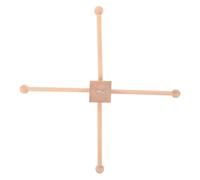 LRXIYODE Kit de Cadre Mobile en Bois Beige pour Bébé Base Solide, Accessoires pour Cloche Suspendue, pour Décoration DIY Chambre D'garçon et Filles
