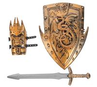 LRXIYODE Kit de Costume Garçon Fille avec et Bouclier Plastique de Jeu de Rôle pour Accessoire Cosplay et Sûr