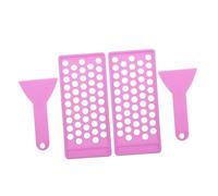 LRXIYODE Kit De Fabrication De Gloss à Lèvres 50 Trous 5 g Plateau De Remplissage Violet Spatule Diy Pour Maquillage Professionnel Et Création Maison