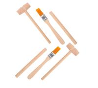 LRXIYODE Kit de Fouilles Archéologique Garçon et Filles Petit 6 Pièces Marteau en Bois Burin et Brosse pour Extraction de Pierres Précieuses Jeu Éducatif Scientifique pour Apprentissage