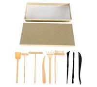 LRXIYODE Kit de Mini Râteaux Zen pour Jardin de Sable Outils de Élégants pour Décoration de Bureau et Bac à Sable Accessoires Miniatures pour Art Zen et Relaxation