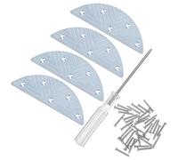 LRXIYODE Kit de Réparation Talonnette Anti-usure en Métal Vis et Tournevis - Plaques de Talon Antidérapantes et Résistantes à L’abrasion - pour Semelles de Baskets et Bottes, Protection