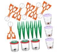 LRXIYODE Kit Explorateur Insectes Garçon Fille avec Boîte Loupe Pinces et Boîtes Télescopiques pour Observation et Capture Insectes Éducatif Extérieur