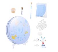 LRXIYODE Kit Souvenir D'empreintes de Bébé et -né, Kit de Moulage Léger et Portable, Pâte à Empreinte Bleue, pour Souvenir de Naissance, Présent Bébé, 1 Moule Boîte Métallique