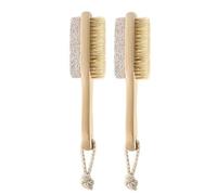 LRXIYODE Lime à Pieds Double Face en Pierre de Pumice 2pcs pour Exfoliation et Élimination des Peaux Mortes, Poils de Sanglier pour Pédicure à Domicile