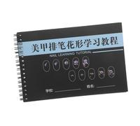 LRXIYODE Livre D'entraînement pour Ongles en Papier Portable Exercices de Dessin, pour Débutants Pratiquant le Nail Art et Acquérant des Connaissances