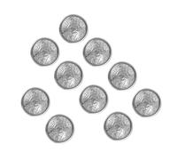 LRXIYODE Lot de 10 Boutons De Manchette Métalliques Simples 18mm en Métal 3 Sable Argenté pour Hommes Et Femmes Cérémonie Mariage Costumes Manteaux Élégants