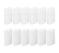 LRXIYODE Lot de 12 Flacons Anti-transpirants Transparents et Blancs en Plastique, Tubes Vides pour Crème Déodorante, 12 Pièces, Compact et Étanche, pour Voyages et Soins Personnels