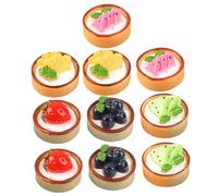 LRXIYODE Lot de 12 Pièces de Gâteaux Miniatures en Résine Réalistes Décoratifs, Résistants la Déformation, pour Jeux D'imitation et Accessoires Photo Plusieurs Styles