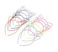 LRXIYODE Lot de 12 Serrage-têtes Oreilles de Chat Légers en Plastique, Taille Standard, Bandeaux Mignons pour Femmes et Filles, Accessoires Mode pour Fêtes et Anniversaires, Coloris Assortis