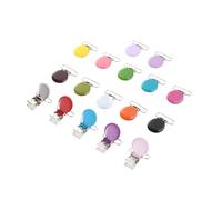 LRXIYODE Lot de 17 Clips Métalliques Ronds pour Vêtements avec Pince à Coudre Support pour Tétines et Accessoires Bébé Fabrication DIY Fixation Solide Usage Couture et Bricolage