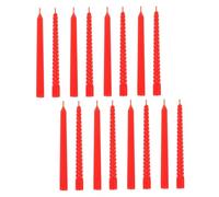 LRXIYODE Lot de 18 Mini Bougies Rouges en Plastique pour Maison de Poupée Décoration Miniature Réaliste Accessoires de Scène pour Décor Intérieur et Table pour Jeux et Mises en Scène