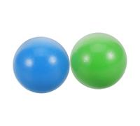 LRXIYODE Lot de 2 Boules de Croquet en Bois Naturel, Diamètre 4,5 Cm, Finition Lisse, Couleurs Verte et Bleue, Accessoires de Jeu D'extérieur pour Garçon et Filles, Jeux de Jardin