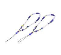 LRXIYODE Lot de 2 Chaînes de Téléphone Portable Bohémiennes en Pâte Polymère, Chaînes DIY Créatives Lettres Love, Accessoires Décoratifs Colorés pour Femmes et Filles, Bijoux Suspendus