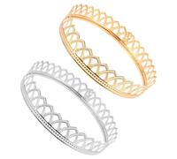 LRXIYODE Lot de 2 Couronnes Royales Vintage pour Hommes Adultes Couronne de Roi Complète en Métal Doré et Argenté Accessoire Costume Prince pour Spectacles Mariages et Fêtes Cosplay