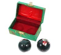 LRXIYODE Lot de 2 de Massage pour Mains en Métal Émaillé 47 Mm, Boules de Roulement Vertes, pour Exercice, Rééducation et Relaxation des Poignets, Outil de Bien-détente